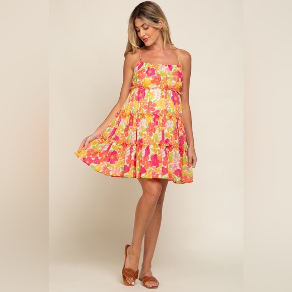 Pinkblush floral chiffon dress nwot - Picture 4 of 5